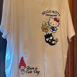 Hello Kitty White Tee with Cute Characters